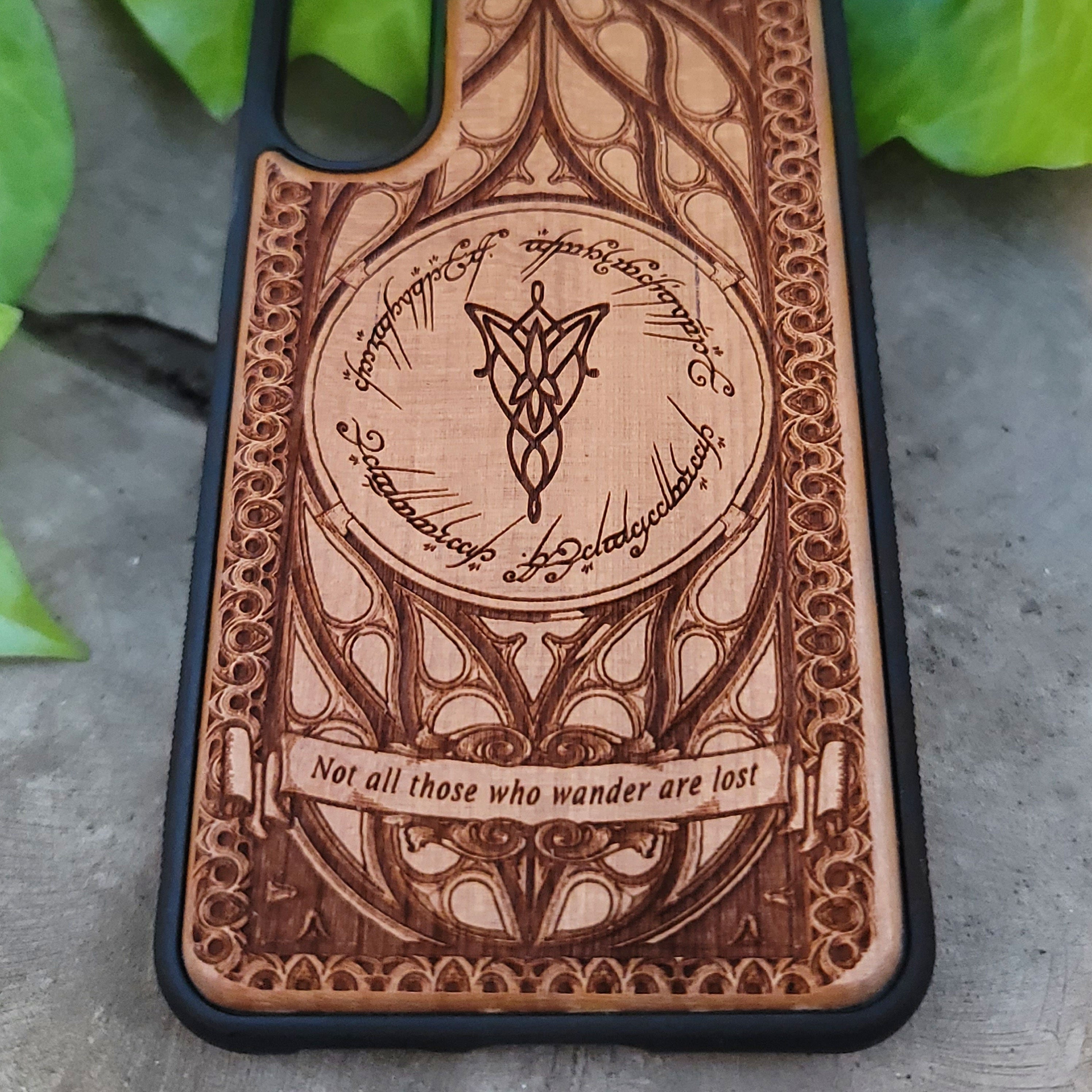 THE EVENING star wood phone caselaser engraved