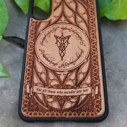 THE EVENING star wood phone caselaser engraved