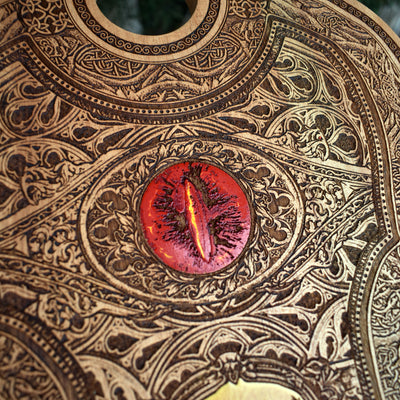 Gothic engraved wood art – gothic art, engraved wood, dark fantasy, skeleton design, artisan crafted