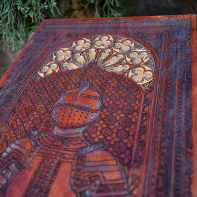 Medieval gothic warrior wall art with handcrafted finish