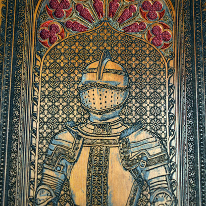 Medieval Knight soldier -  Cherrywood Stained - Large