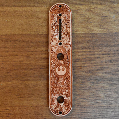 Custom Engraved Telecaster Control Plate – Star Wars Rebel Inspired Design – Compatible with Fender Telecaster Star Wars