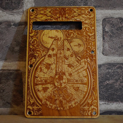 Millennium Falcon Star Wars Tremolo Cover for Stratocaster Electric Guitar Star Wars engraved wood phone case