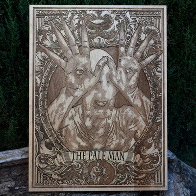 Pale Man wood wall art from Pan’s Labyrinth horror movie