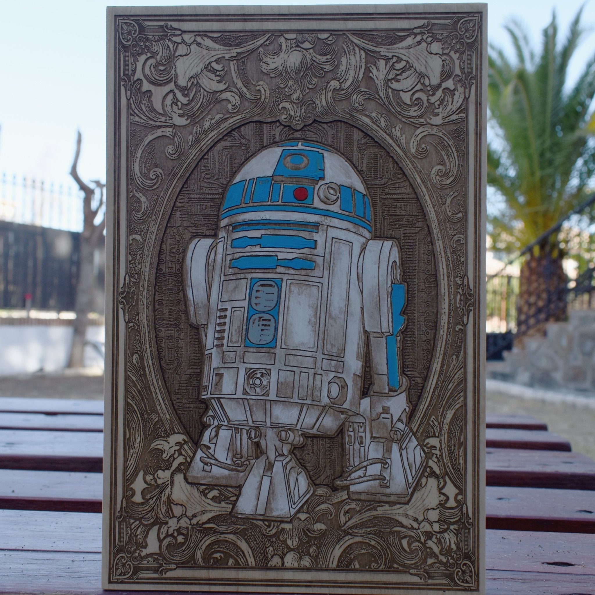 R2D2  - Medium Hand Painted
