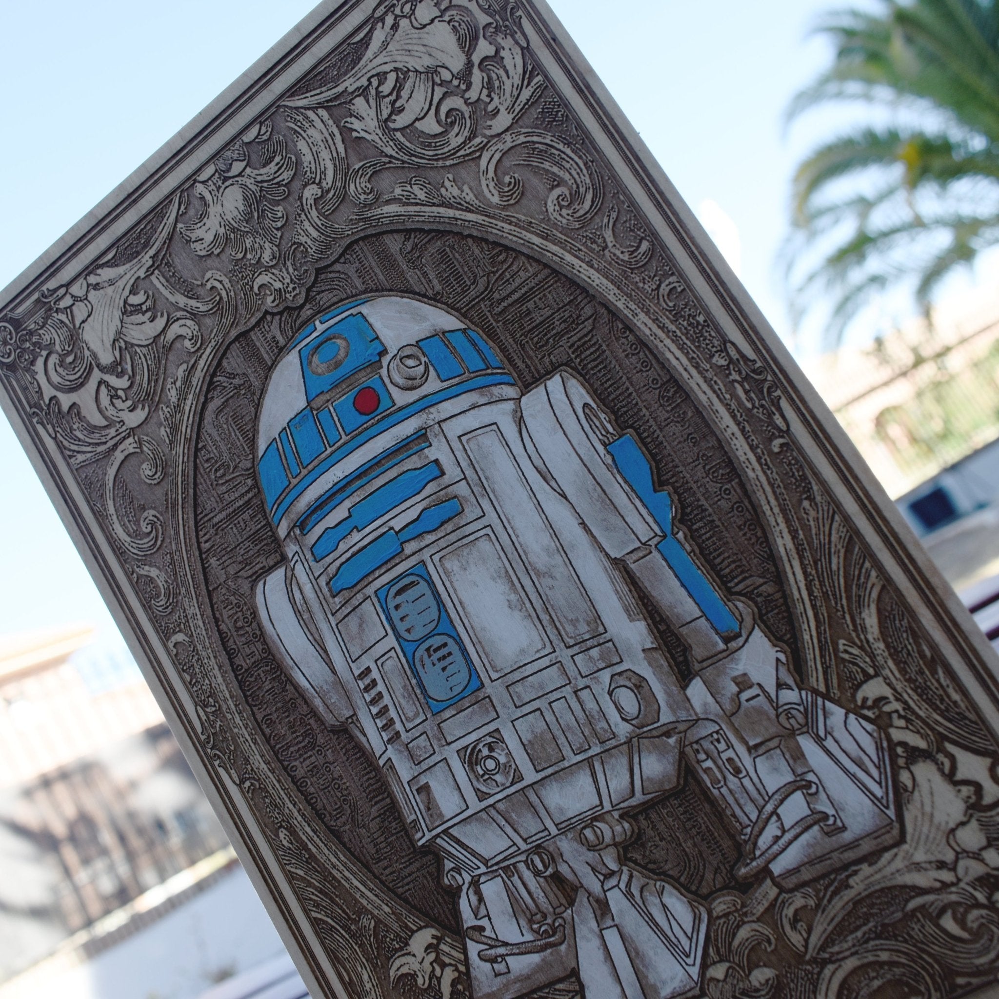 R2D2  - Medium Hand Painted