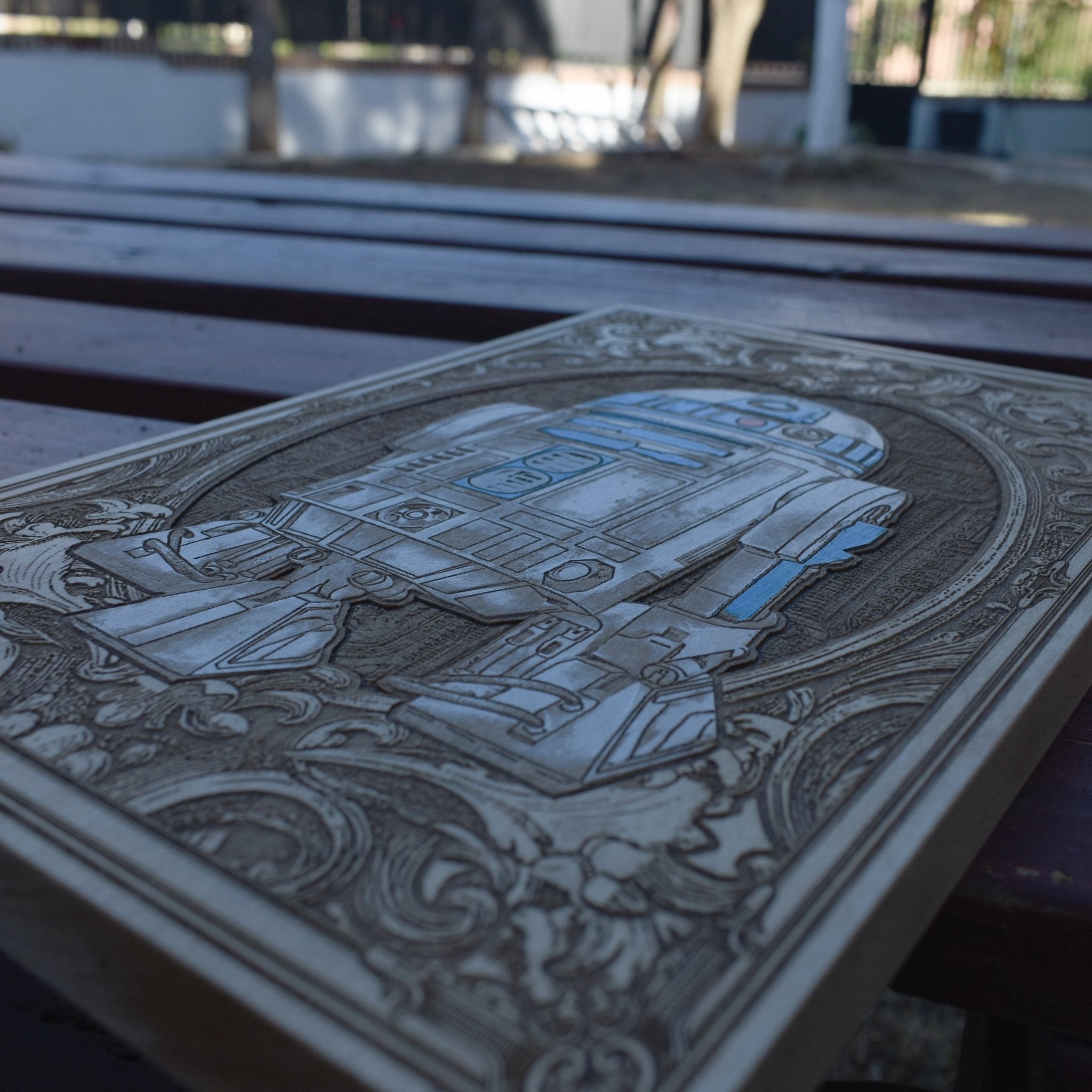 R2D2  - Medium Hand Painted