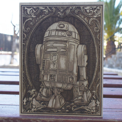 Handmade wooden artwork 'nan' – wood gift for 5 year anniversary, wedding present, gift for him or her, romantic handcrafted decor