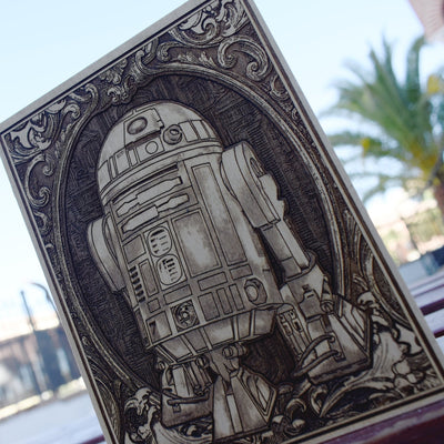 Handmade wooden artwork 'nan' – wood gift for 5 year anniversary, wedding present, gift for him or her, romantic handcrafted decor