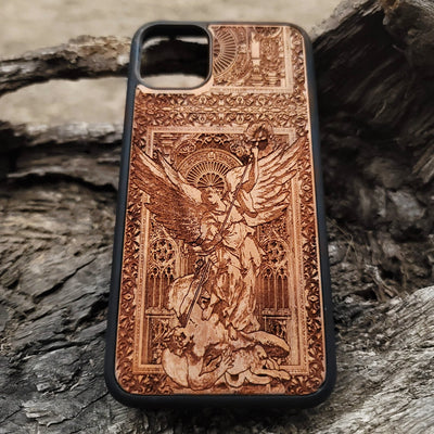 Gothic Saint Michael phone case for iPhone & Galaxy models