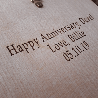 Handmade wooden artwork 'nan' – wood gift for 5 year anniversary, wedding present, gift for him or her, romantic handcrafted decor