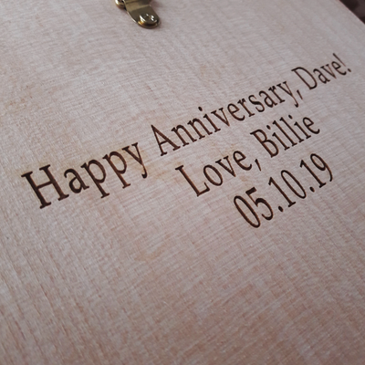 Handmade wooden artwork 'nan' – wood gift for 5 year anniversary, wedding present, gift for him or her, romantic handcrafted decor