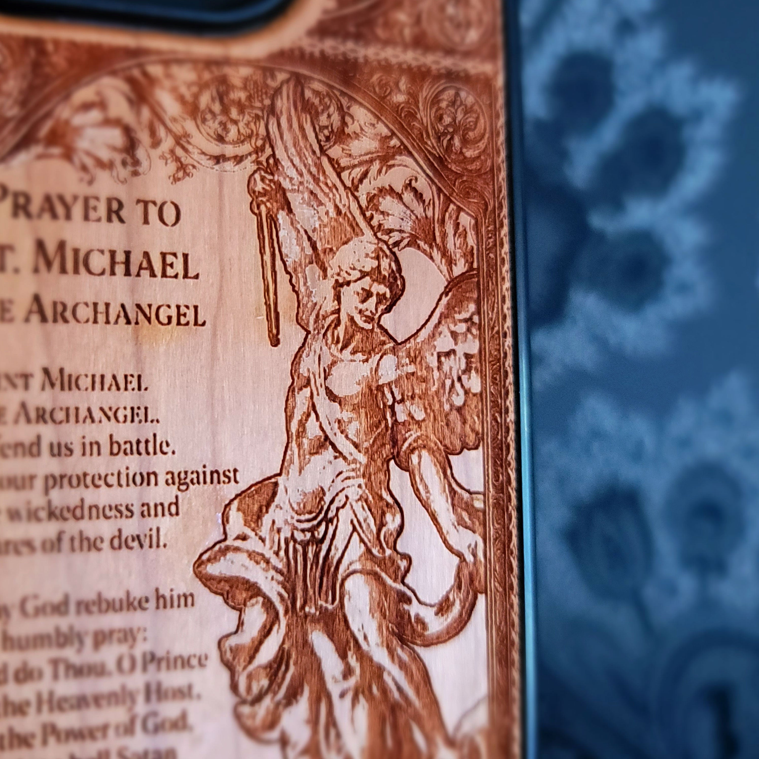 The Prayer Saint Michael the Archangel Wood Phone Case