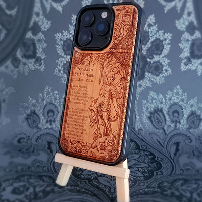 The Prayer Saint Michael the Archangel Wood Phone Case