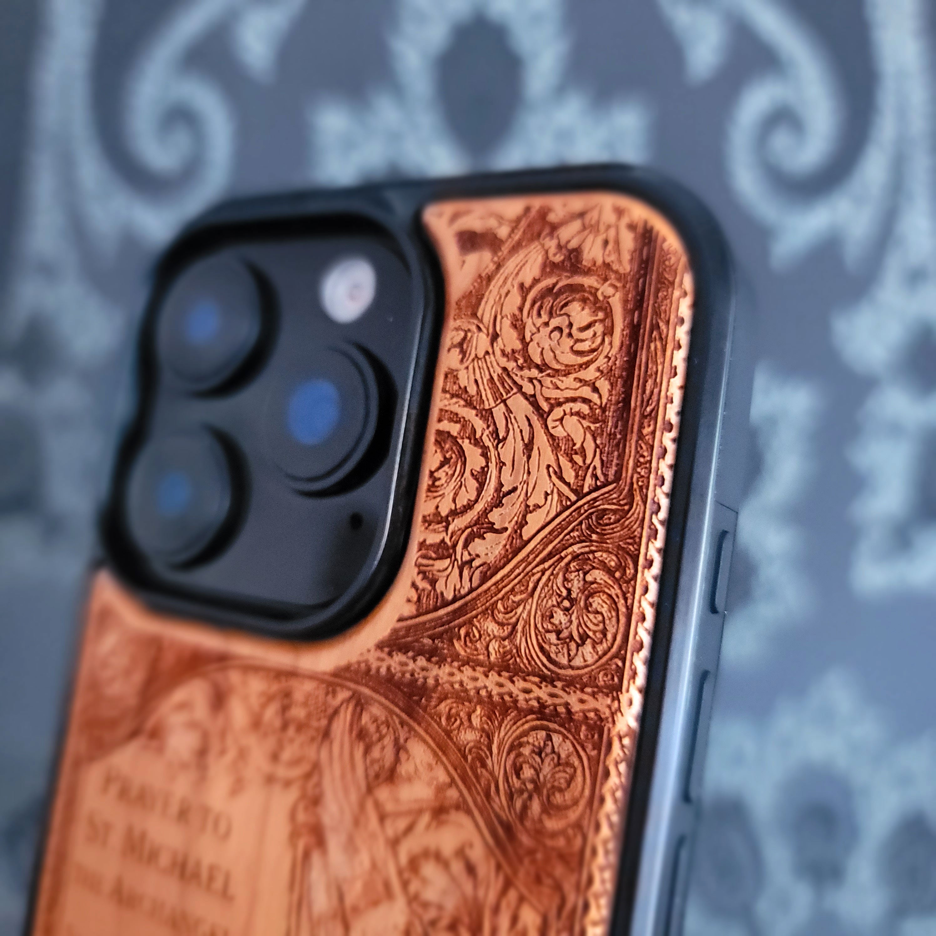The Prayer Saint Michael the Archangel Wood Phone Case