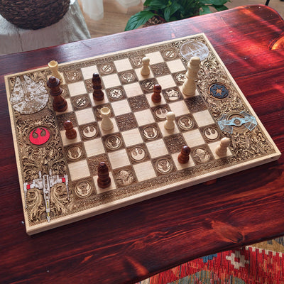 Sci Fi Chess Board Star Wars  - A3 Large Size