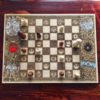 Sci Fi Chess Board Star Wars  - A3 Large Size