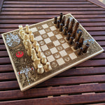 Load image into Gallery viewer, Star Wars Chess &amp; Checkers Wood Board Game Set - A3 Size - 1.25&quot;/ 32 mm Square
