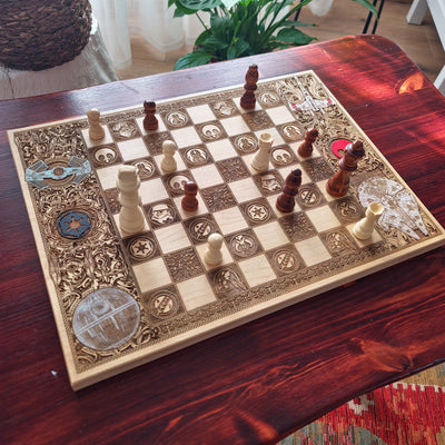 Sci Fi Chess Board Star Wars  - A3 Large Size