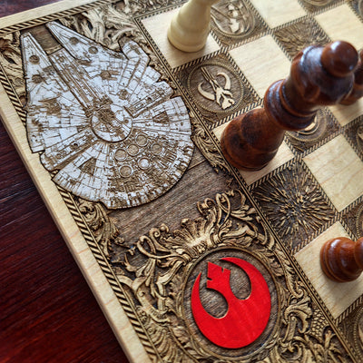 Sci Fi Chess Board Star Wars  - A3 Large Size