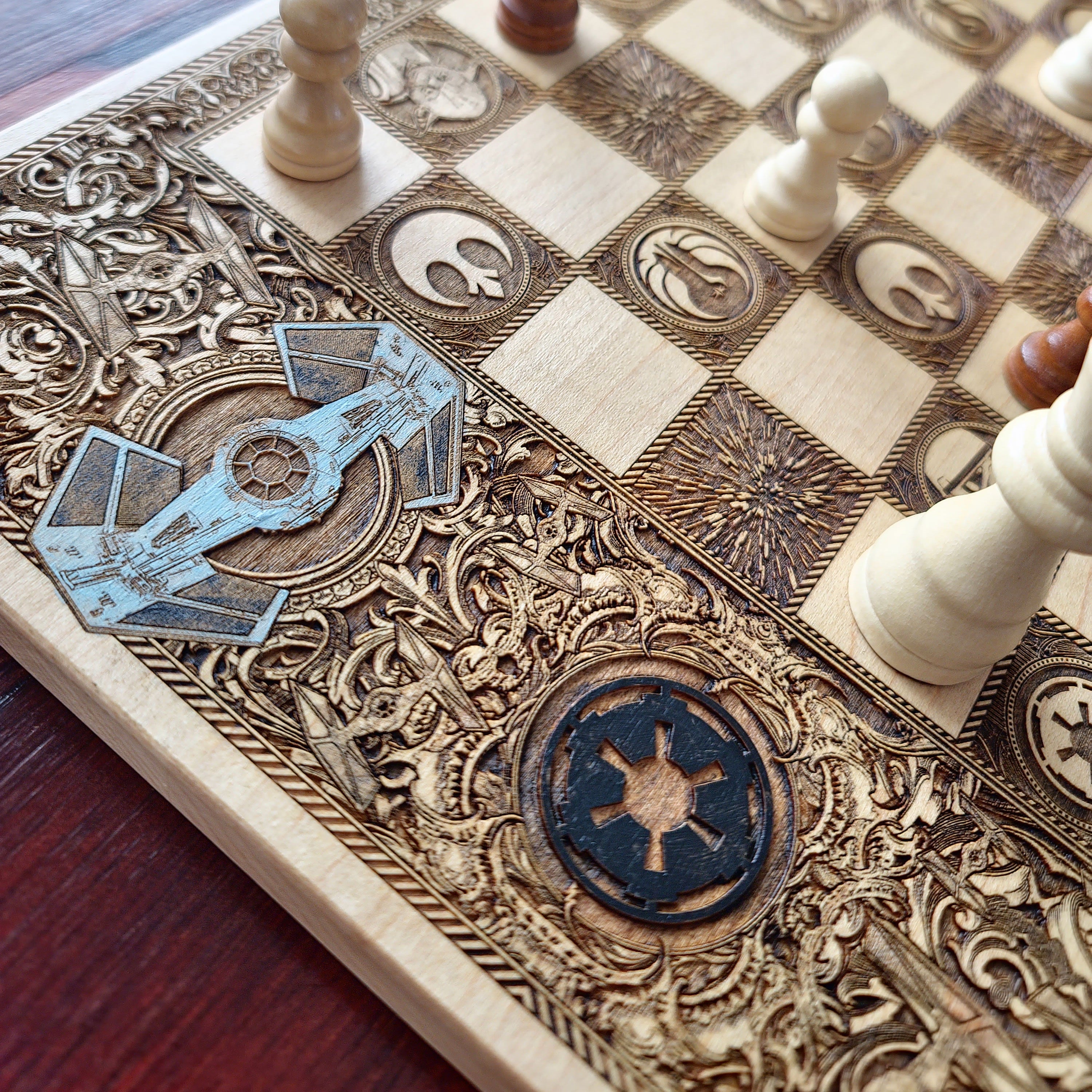 Sci Fi Chess Board Star Wars  - A3 Large Size