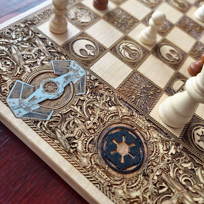 Sci Fi Chess Board Star Wars  - A3 Large Size