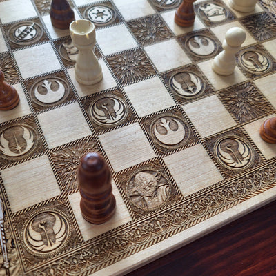 Sci Fi Chess Board Star Wars  - A3 Large Size