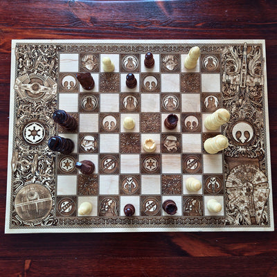 Star Wars Wooden Chess Set