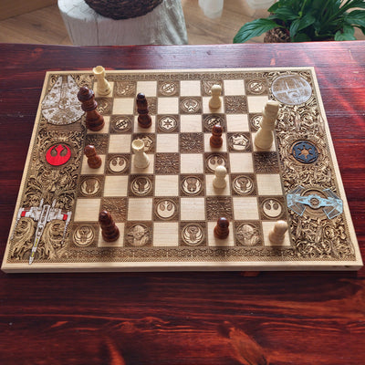 Sci Fi Chess Board Star Wars  - A3 Large Size
