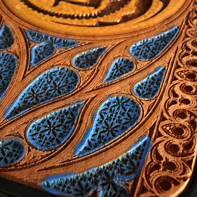 GOT Wood Phone Case - Blue & Gold Hand Painted