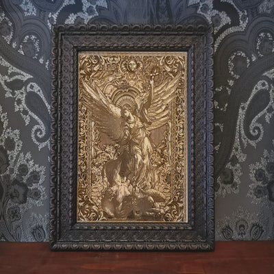 framed saint michael icon archangel protector home