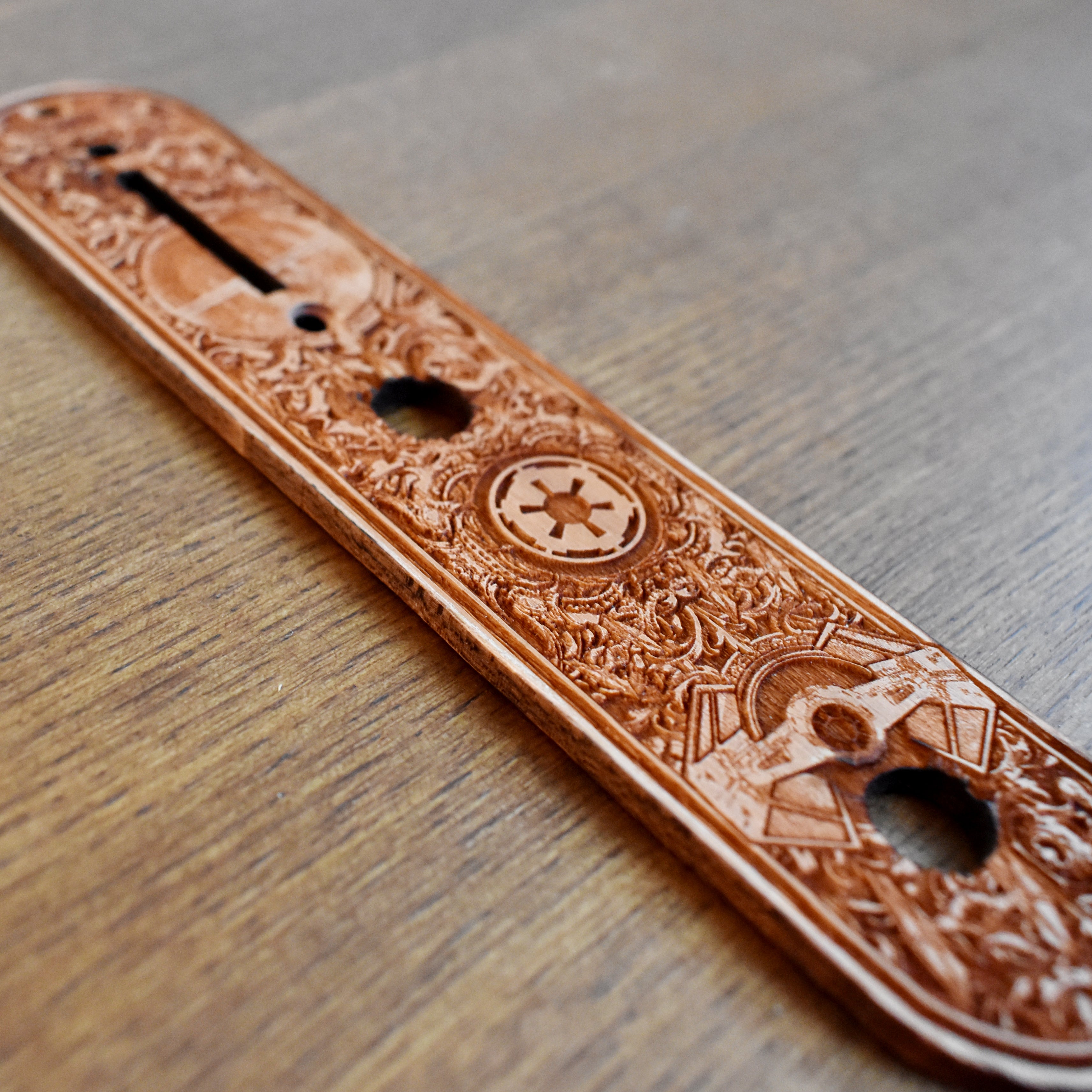 Custom Engraved Telecaster Control Plate – Star Wars Empire Inspired Design – Compatible with Fender Telecaster Star
