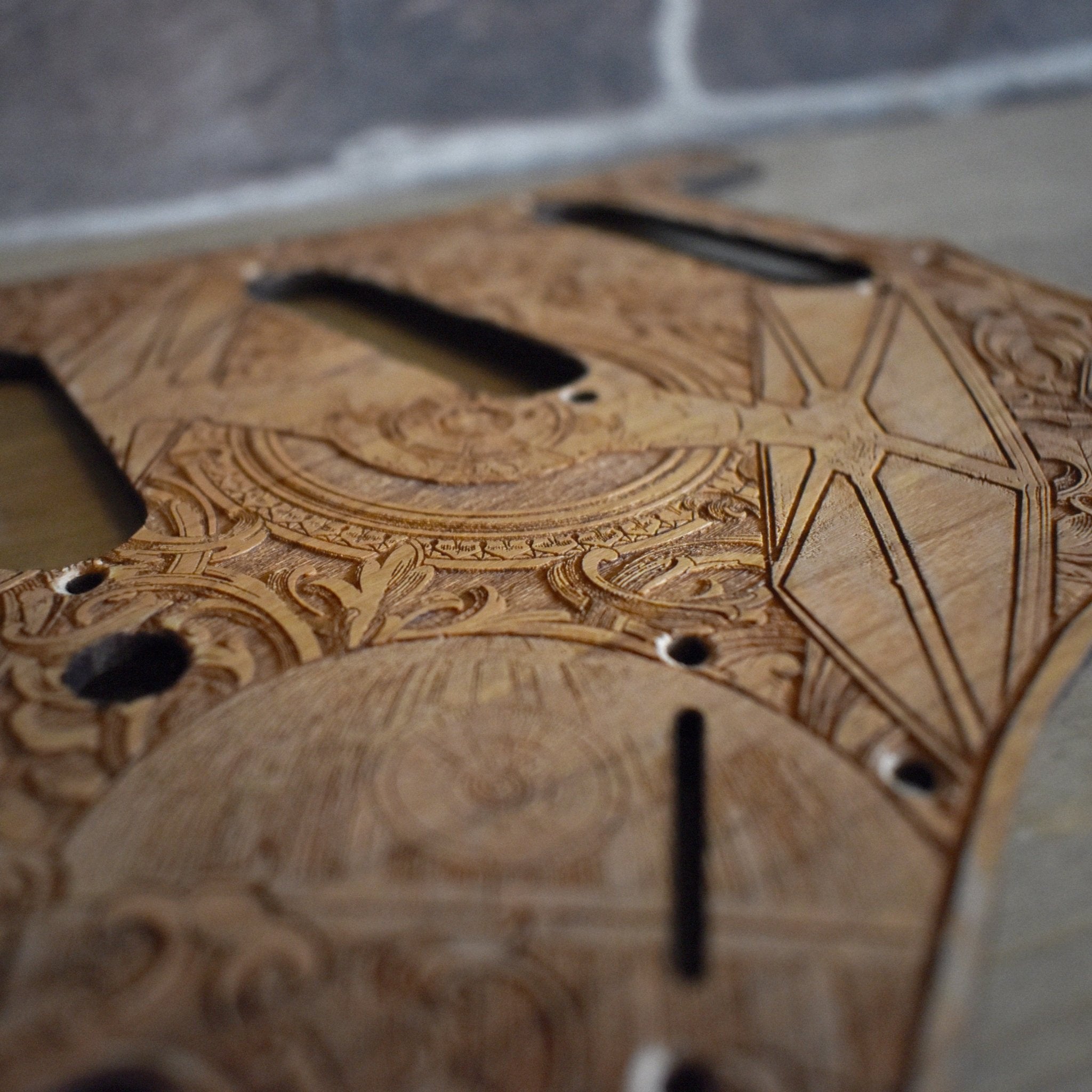 Stratocaster HSS & SSS Wood Pickguard - Tie Fighter Star Wars