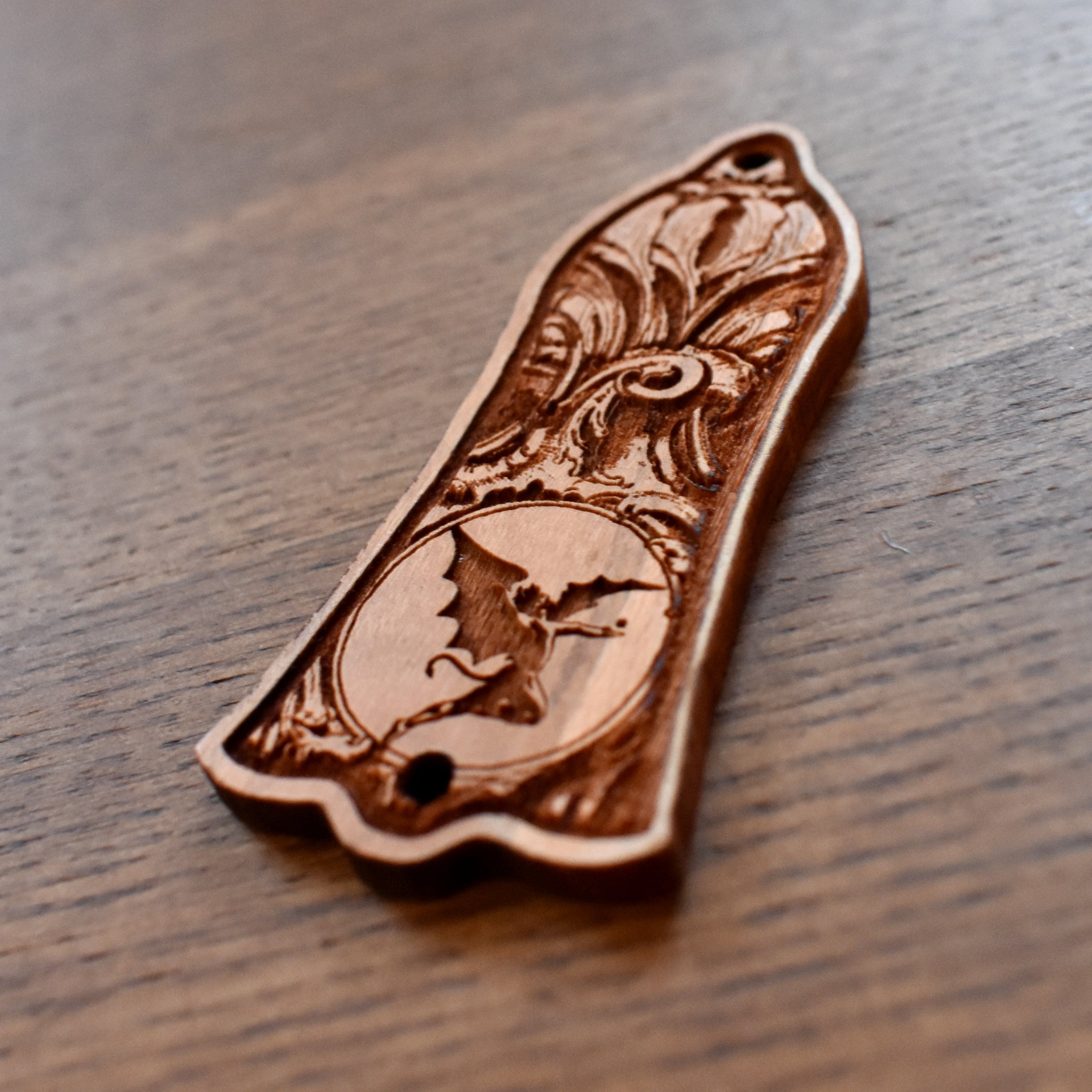 Truss Rod Cover for Gibson Les Paul Black Sabbath – gothic art, engraved wood, dark fantasy, skeleton design, artisan crafted