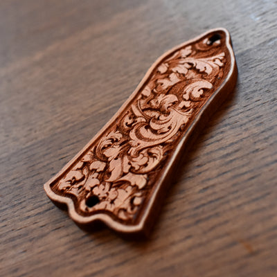 Truss Rod Cover for Gibson Les Paul Embellishment 2 – gothic art, engraved wood, dark fantasy, skeleton design, artisan crafted