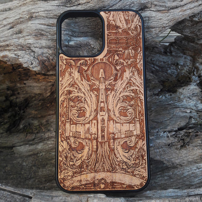 Intergalactic Ship IV Star Wars - Wood Phone Case Star Wars engraved wood phone case