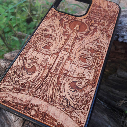 Intergalactic Ship IV Star Wars - Wood Phone Case Star Wars engraved wood phone case