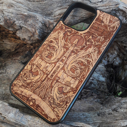 Intergalactic Ship IV Star Wars - Wood Phone Case Star Wars engraved wood phone case