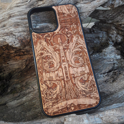 Intergalactic Ship IV Star Wars - Wood Phone Case Star Wars engraved wood phone case
