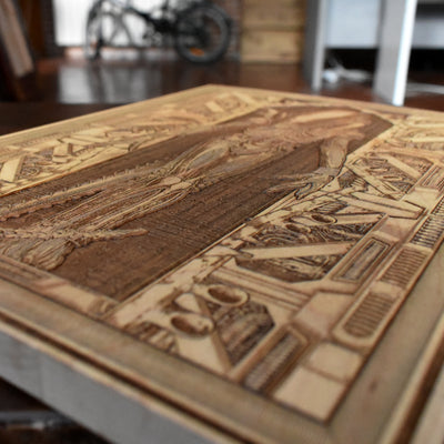 Arte mural de madera extraterrestre VIII - Grande