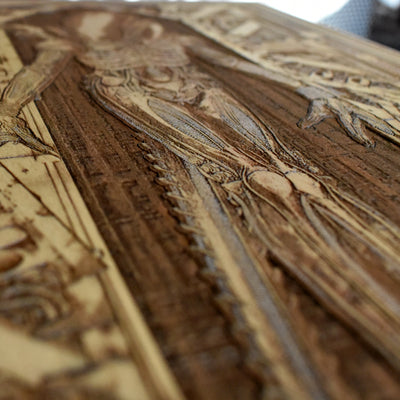 Arte mural de madera extraterrestre VIII - Grande