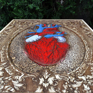 Heart Artwork Hand Carved- Large