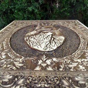 Heart - Hand Carved & Laser Engraved - Large