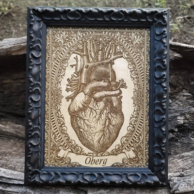 Handmade wooden artwork 'nan' – wood gift for 5 year anniversary, wedding present, gift for him or her, romantic handcrafted decor