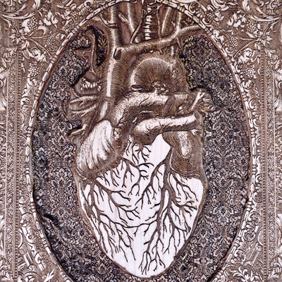 Gothic engraved wood art – gothic art, engraved wood, dark fantasy, skeleton design, artisan crafted