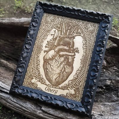 Handmade wooden artwork 'nan' – wood gift for 5 year anniversary, wedding present, gift for him or her, romantic handcrafted decor