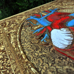 Heart Artwork Hand Carved- Large