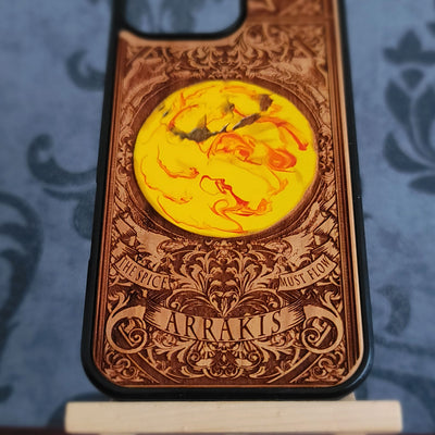 Arrakis Dune - Funda de madera para teléfono - Pintada a mano