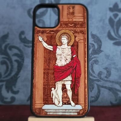 Augustus - Wood Phone Case - Hand Painted