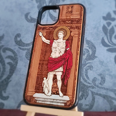 Augustus - Wood Phone Case - Hand Painted